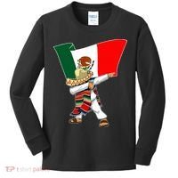Mexican Flag Dabbing Kids Long Sleeve Shirt thumb 0