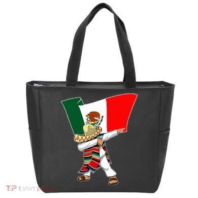 Mexican Flag Dabbing Tote Bag