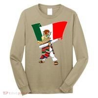 Mexican Flag Dabbing Long Sleeve Shirt thumb 0