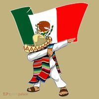 Mexican Flag Dabbing Long Sleeve Shirt thumb 2