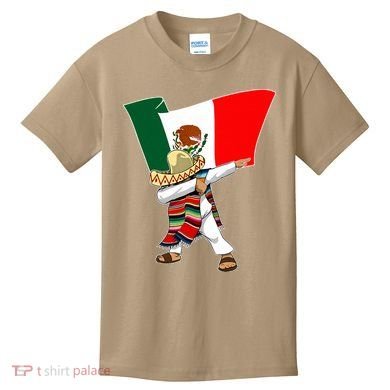 Mexican Flag Dabbing Kids T-Shirt