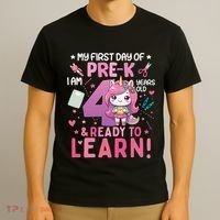 My First Day Of Prek IM 4 Years Old And Ready To Learn Gift T-Shirt thumb 3