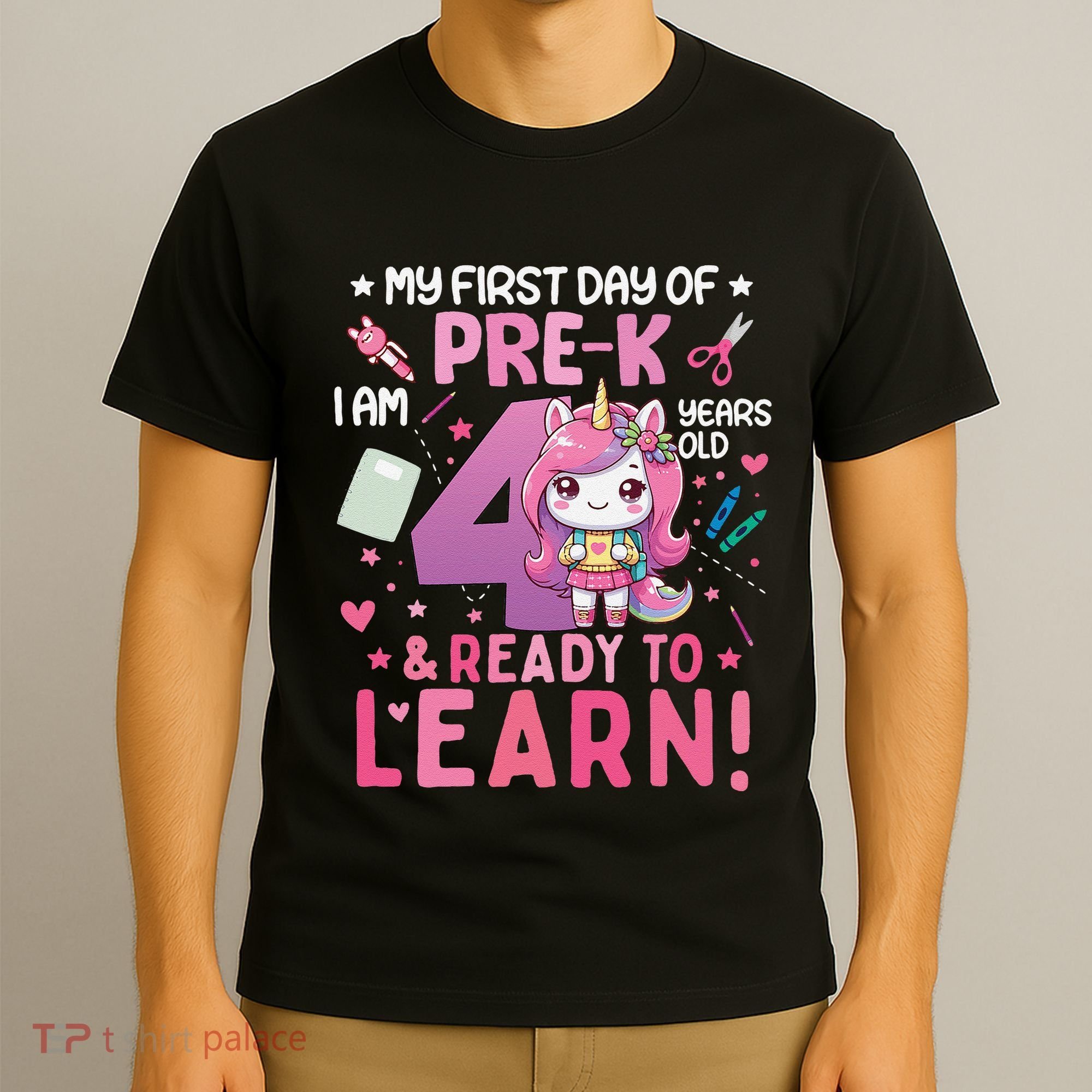 My First Day Of Prek IM 4 Years Old And Ready To Learn Gift T-Shirt