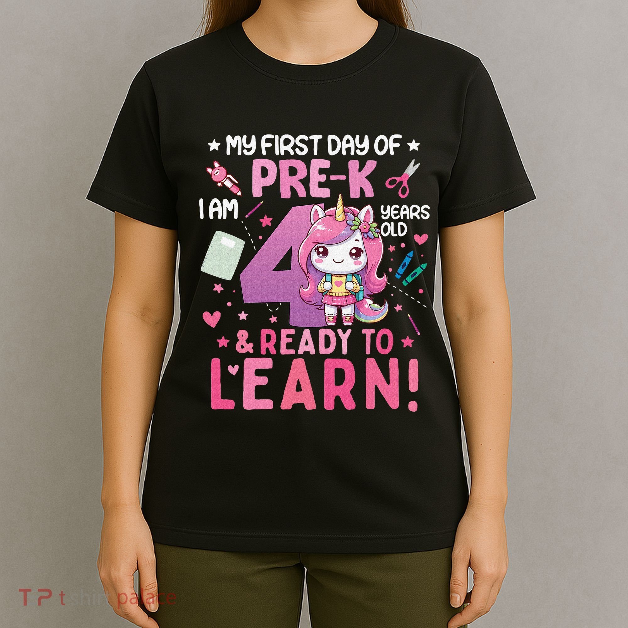 My First Day Of Prek IM 4 Years Old And Ready To Learn Gift T-Shirt