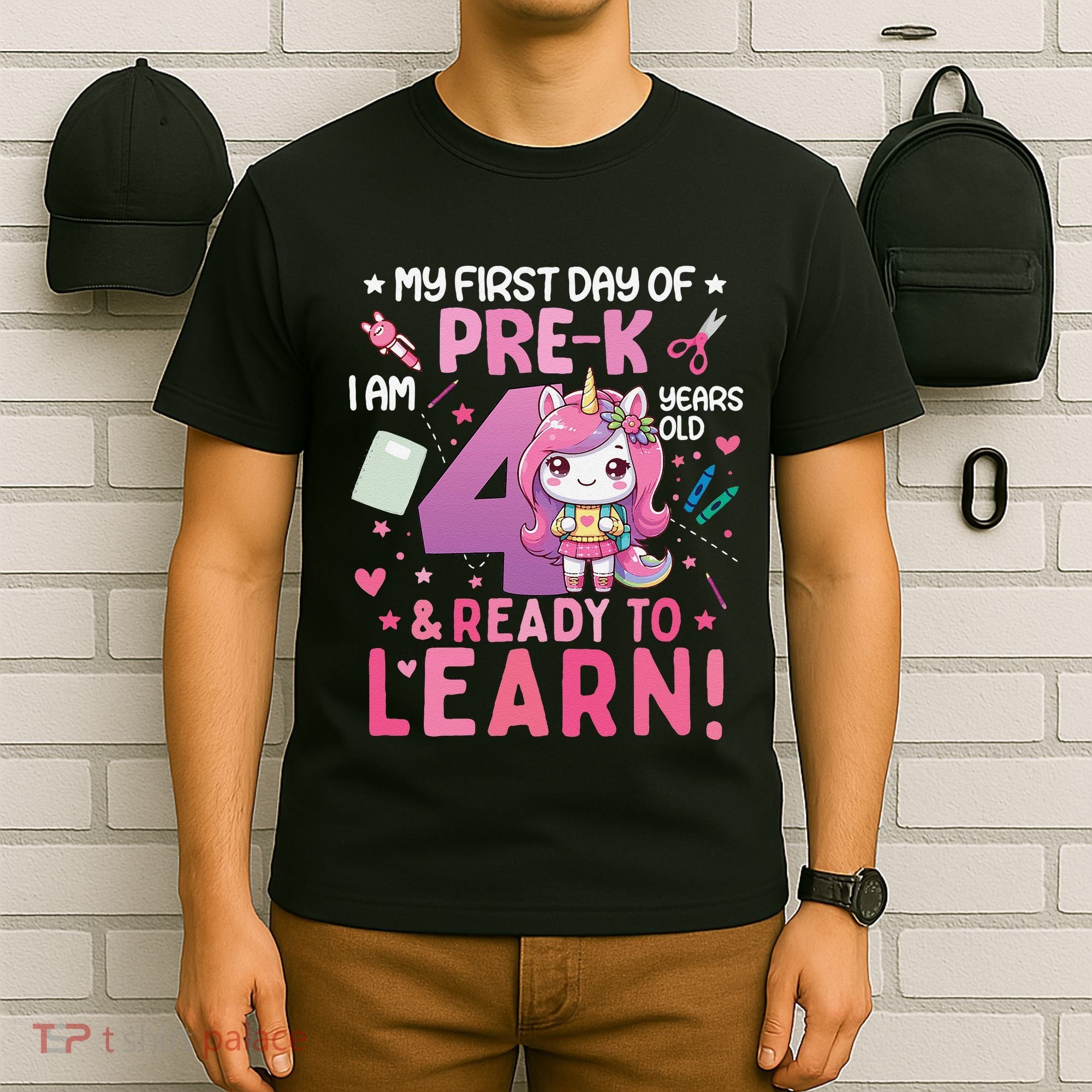 My First Day Of Prek IM 4 Years Old And Ready To Learn Gift T-Shirt