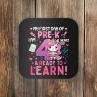 My First Day Of Prek IM 4 Years Old And Ready To Learn Gift Coaster thumb 0