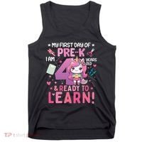 My First Day Of Prek IM 4 Years Old And Ready To Learn Gift Tank Top thumb 0