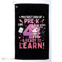 My First Day Of Prek IM 4 Years Old And Ready To Learn Gift Golf Towel thumb 0