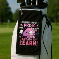 My First Day Of Prek IM 4 Years Old And Ready To Learn Gift Golf Towel thumb 2