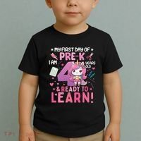 My First Day Of Prek IM 4 Years Old And Ready To Learn Gift Toddler T-Shirt thumb 2