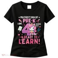 My First Day Of Prek IM 4 Years Old And Ready To Learn Gift Women's T-Shirt thumb 0