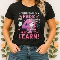 My First Day Of Prek IM 4 Years Old And Ready To Learn Gift Women's T-Shirt thumb 2