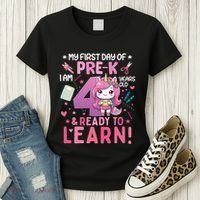 My First Day Of Prek IM 4 Years Old And Ready To Learn Gift Women's T-Shirt thumb 3