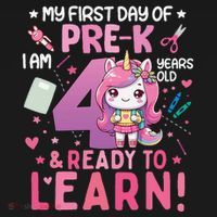My First Day Of Prek IM 4 Years Old And Ready To Learn Gift Kids Sweatshirt thumb 2