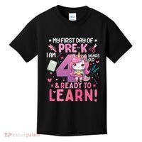 My First Day Of Prek IM 4 Years Old And Ready To Learn Gift Kids T-Shirt thumb 0
