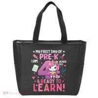 My First Day Of Prek IM 4 Years Old And Ready To Learn Gift Tote Bag thumb 0