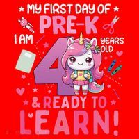 My First Day Of Prek IM 4 Years Old And Ready To Learn Gift Santa Hat thumb 1