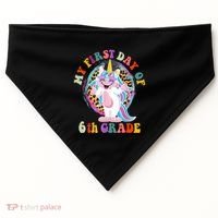 My First Day Of Sixth Grade Unicorn Back To School Funny Gift USA-Made Doggie Bandana thumb 0