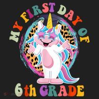 My First Day Of Sixth Grade Unicorn Back To School Funny Gift Beanie thumb 2