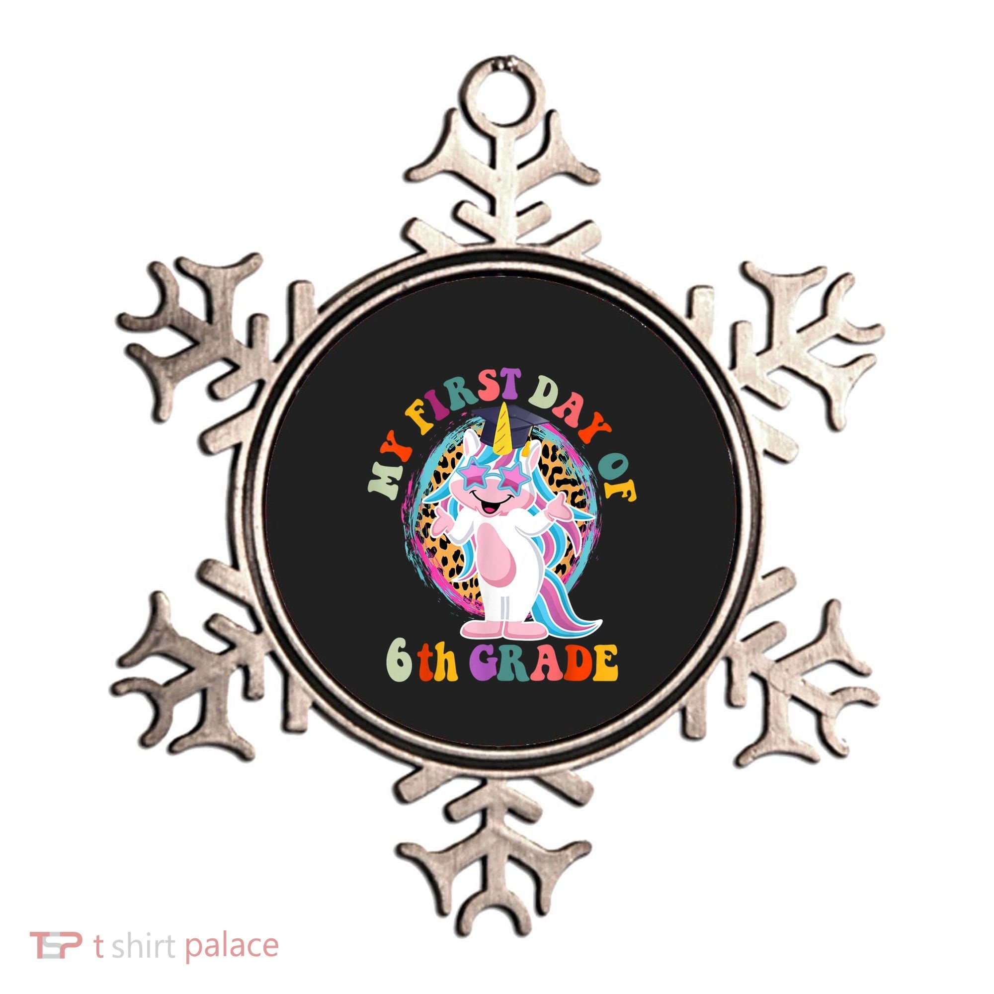 My First Day Of Sixth Grade Unicorn Back To School Funny Gift Ornament
