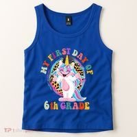 My First Day Of Sixth Grade Unicorn Back To School Funny Gift Tank Top thumb 2