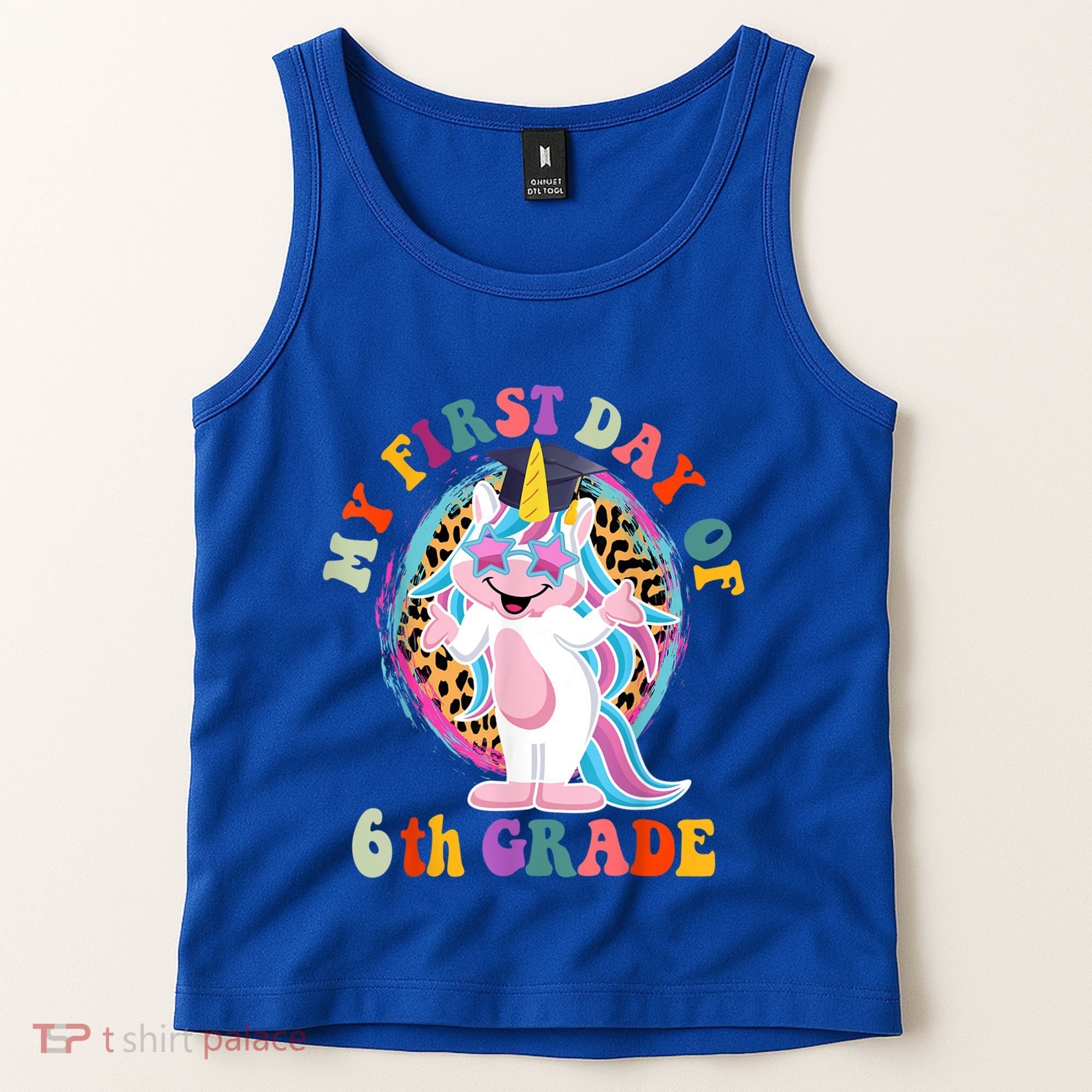 My First Day Of Sixth Grade Unicorn Back To School Funny Gift Tank Top