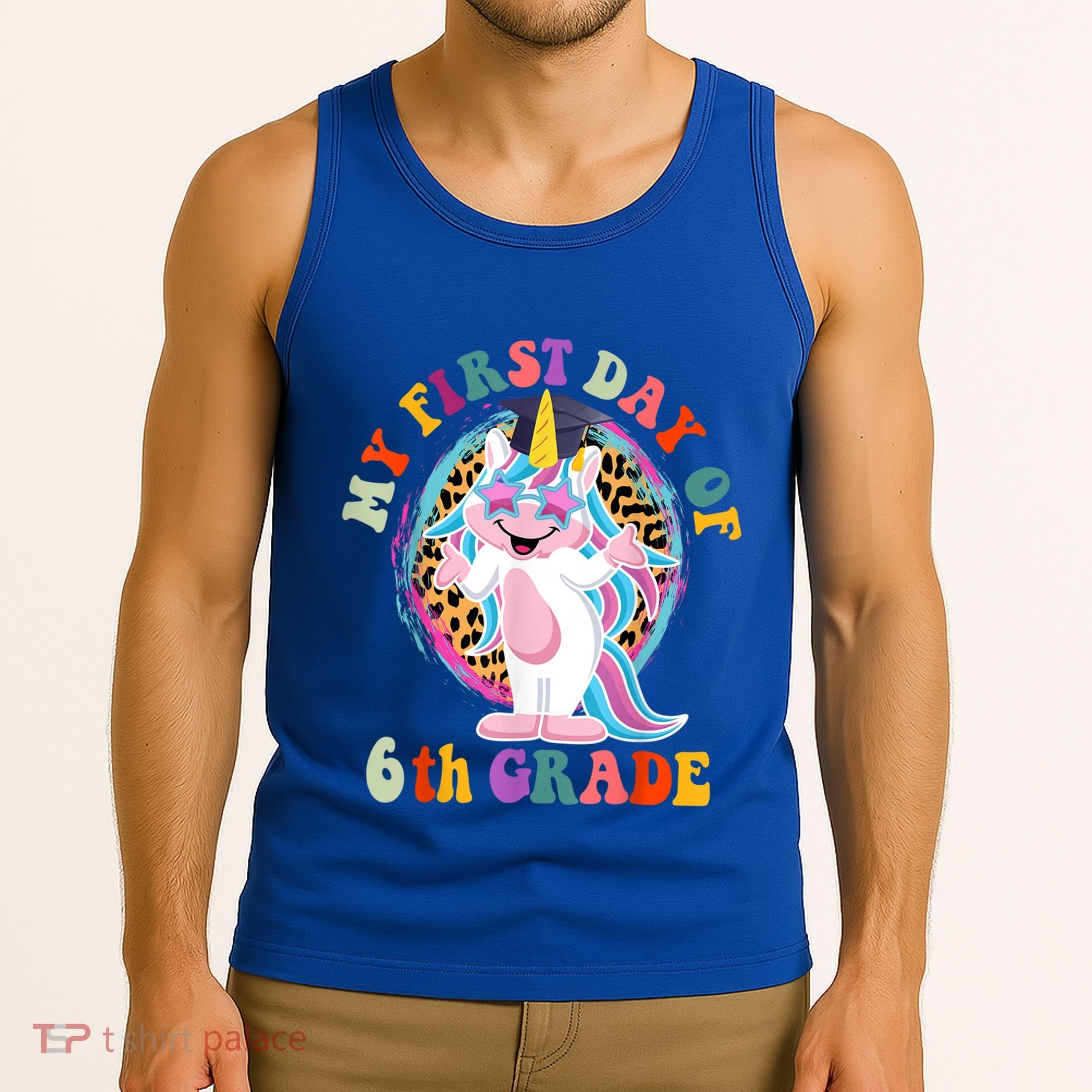 My First Day Of Sixth Grade Unicorn Back To School Funny Gift Tank Top
