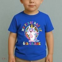 My First Day Of Sixth Grade Unicorn Back To School Funny Gift Toddler T-Shirt thumb 2
