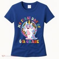 My First Day Of Sixth Grade Unicorn Back To School Funny Gift Women's T-Shirt thumb 0