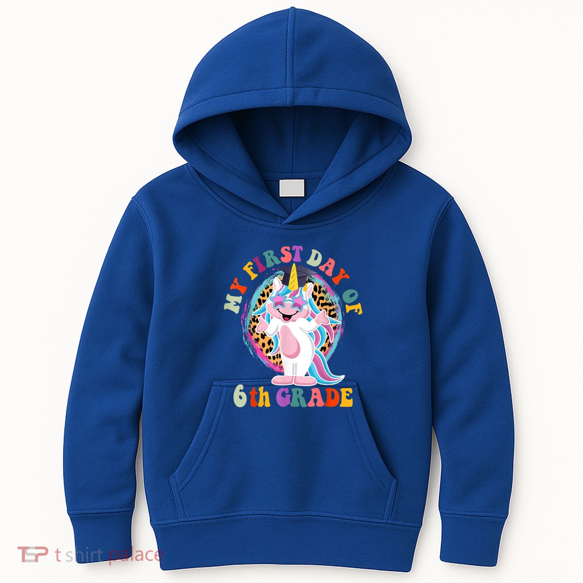 My First Day Of Sixth Grade Unicorn Back To School Funny Gift Kids Hoodie
