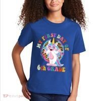 My First Day Of Sixth Grade Unicorn Back To School Funny Gift Kids T-Shirt thumb 2