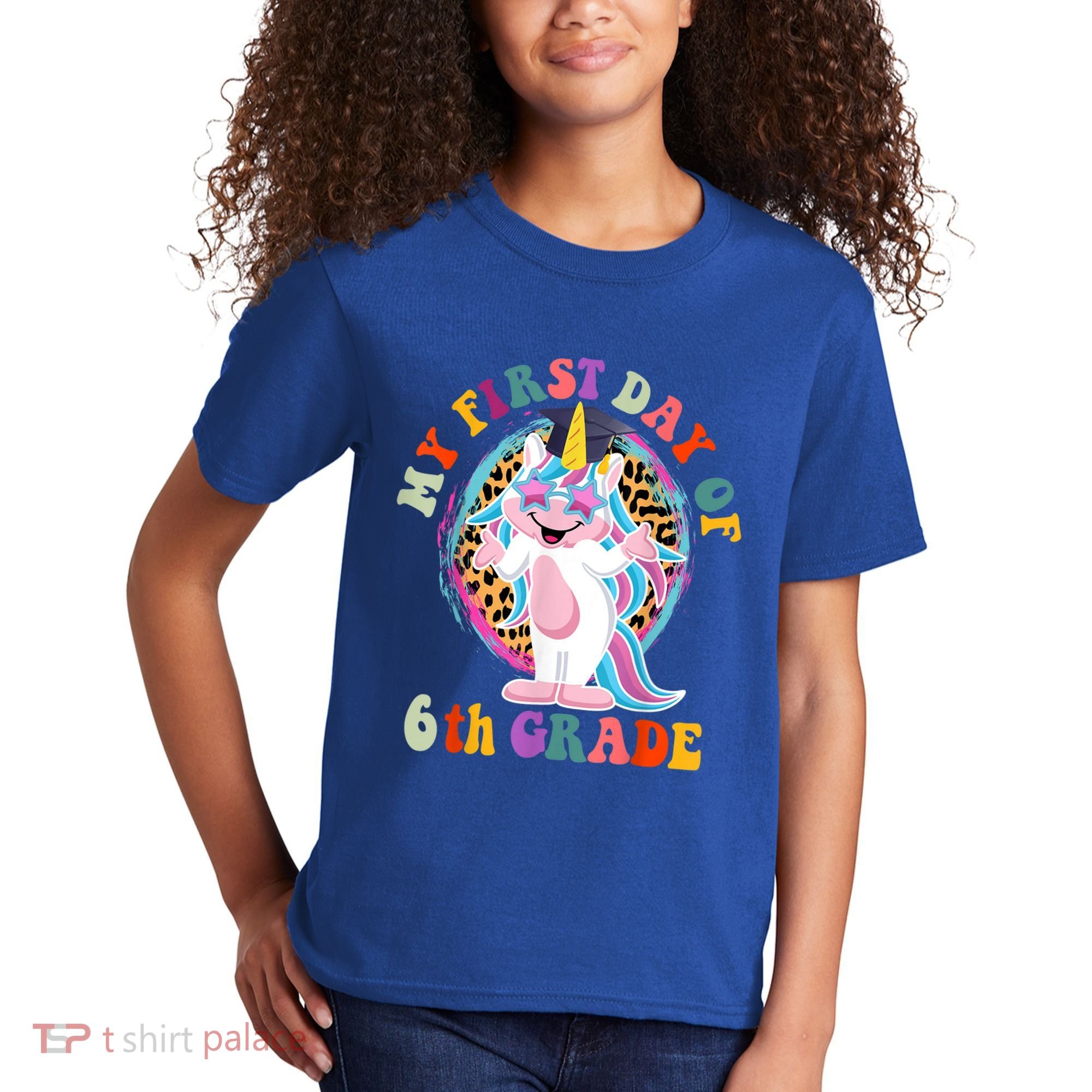My First Day Of Sixth Grade Unicorn Back To School Funny Gift Kids T-Shirt