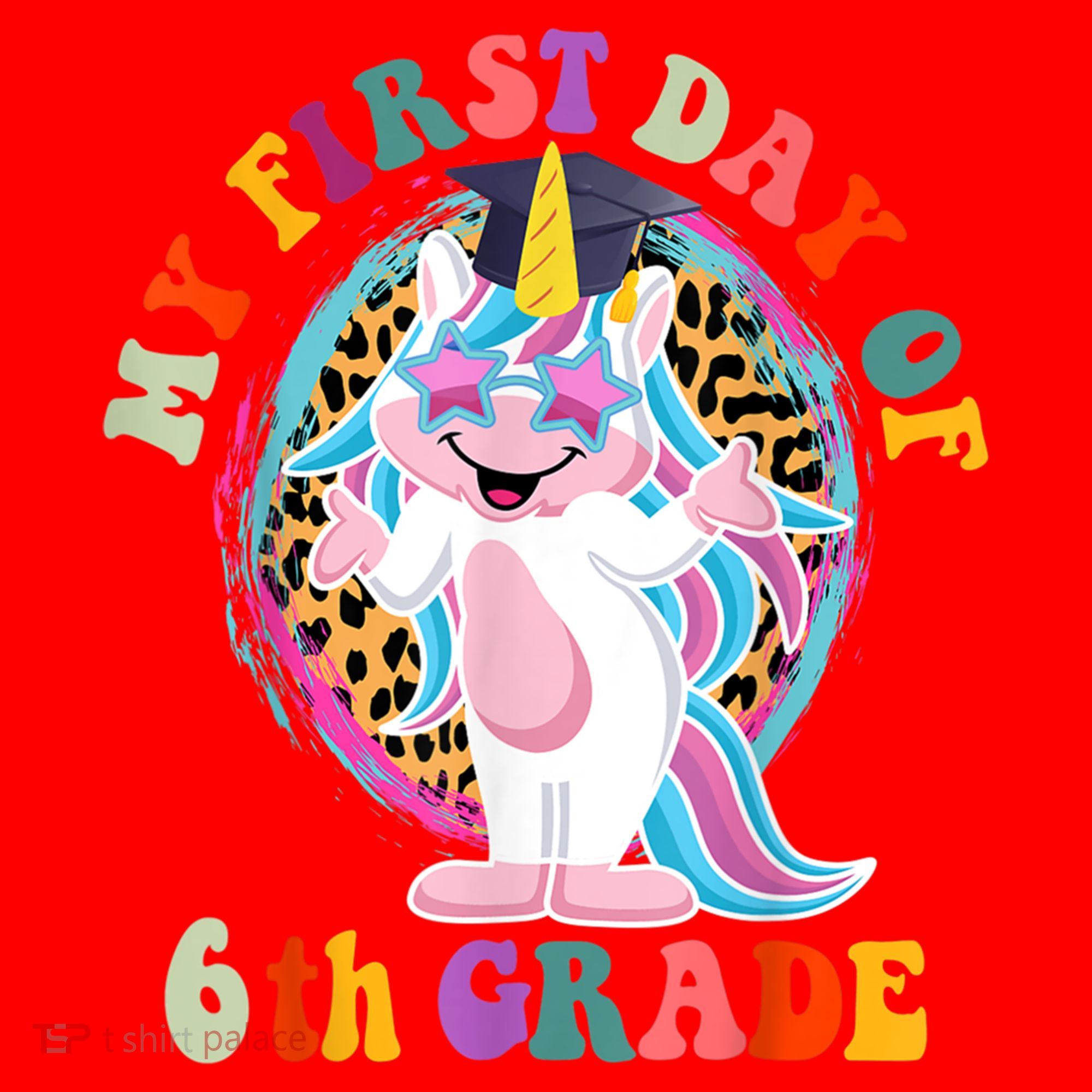 My First Day Of Sixth Grade Unicorn Back To School Funny Gift Santa Hat