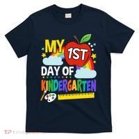 My First Day Of Kindergarten Funny Colorful Rainbow T-Shirt thumb 0