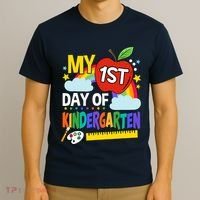 My First Day Of Kindergarten Funny Colorful Rainbow T-Shirt thumb 3