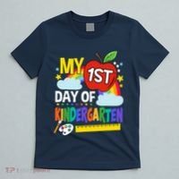My First Day Of Kindergarten Funny Colorful Rainbow T-Shirt thumb 5