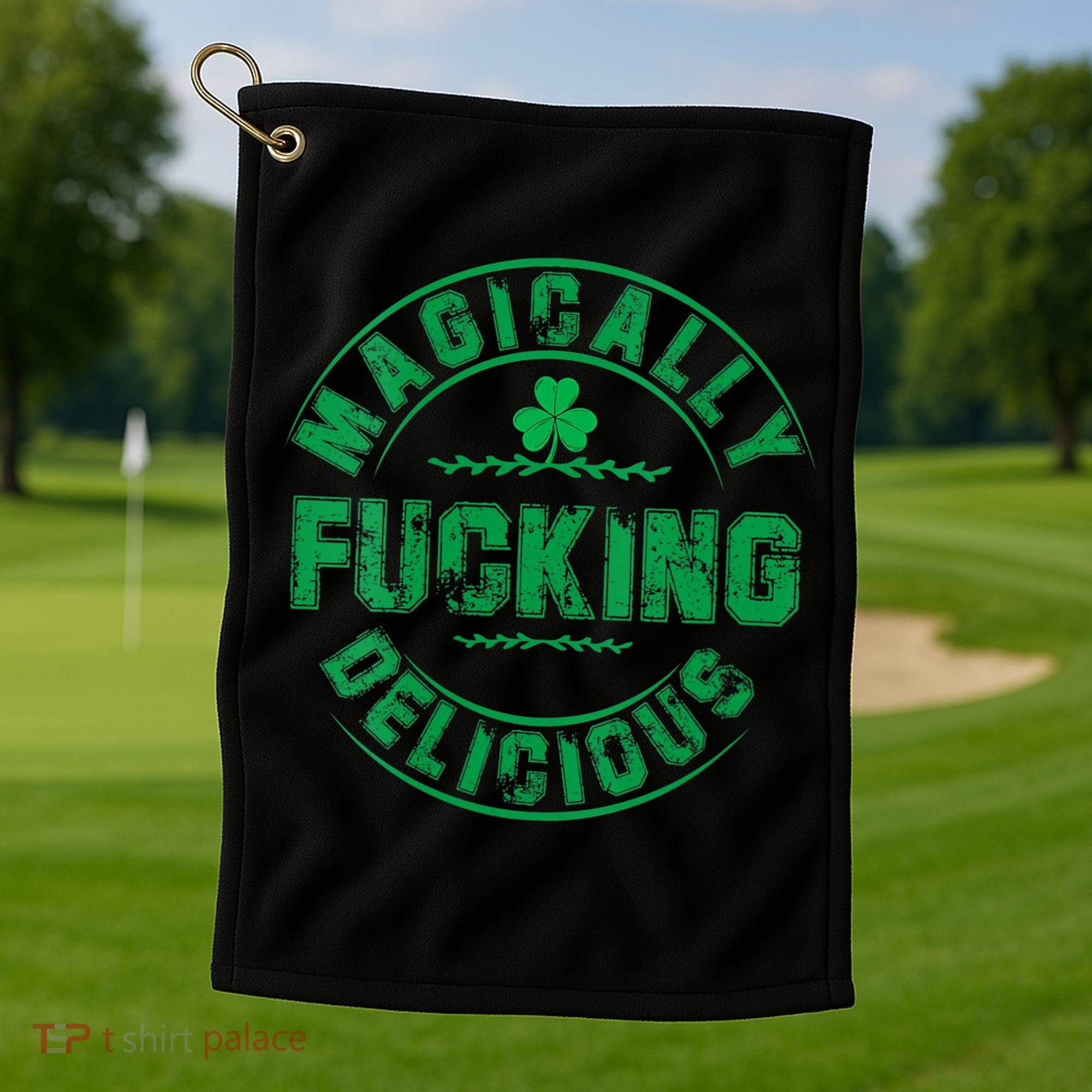 Magically Fucking Delicious St Patricks Day Womens Naughty Golf Towel