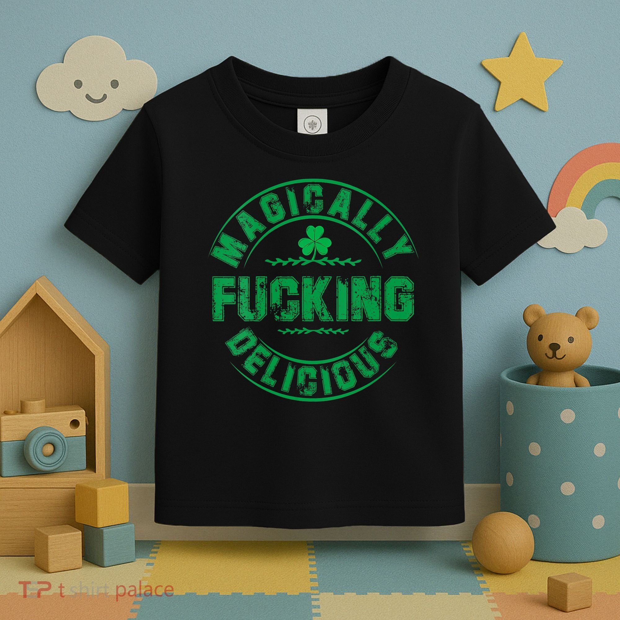 Magically Fucking Delicious St Patricks Day Womens Naughty Toddler T-Shirt
