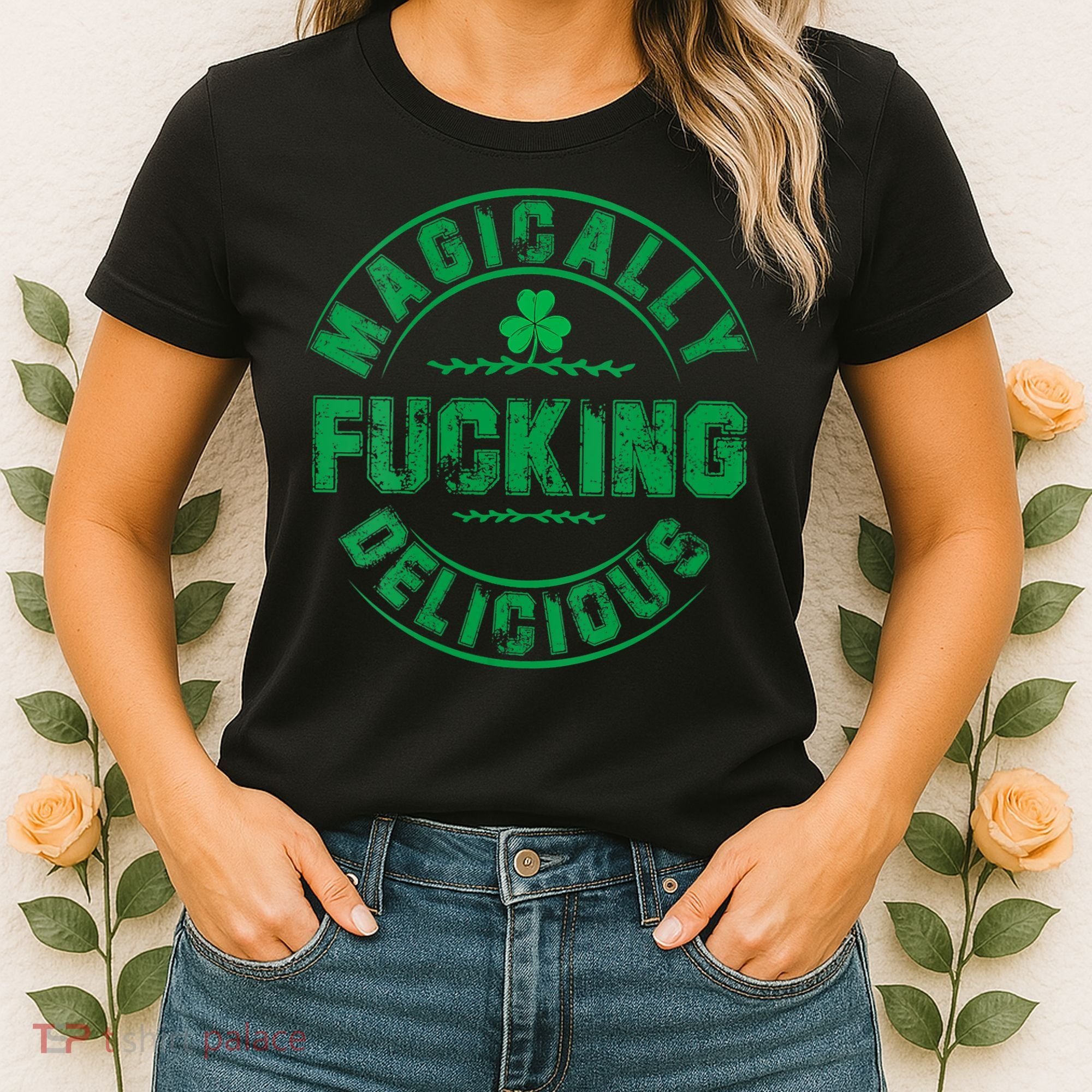 Magically Fucking Delicious St Patricks Day Womens Naughty Women's T-Shirt