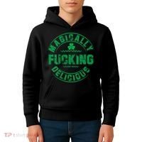 Magically Fucking Delicious St Patricks Day Womens Naughty Kids Hoodie thumb 4