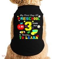 My First Day Of Preschool I Am 3 Years Old Ready To Learn Doggie Tank thumb 0