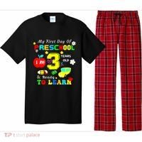 My First Day Of Preschool I Am 3 Years Old Ready To Learn Pajama Set thumb 0
