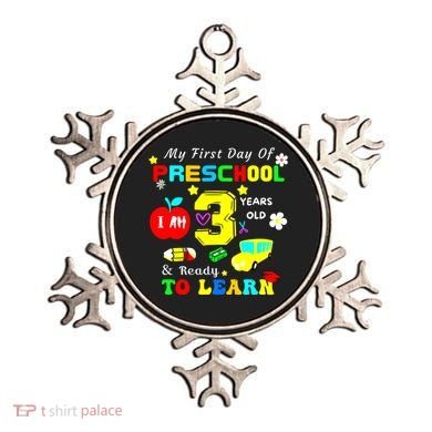 My First Day Of Preschool I Am 3 Years Old Ready To Learn Ornament