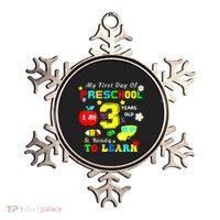 My First Day Of Preschool I Am 3 Years Old Ready To Learn Ornament thumb 0