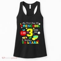 My First Day Of Preschool I Am 3 Years Old Ready To Learn Women's Tank Top thumb 0