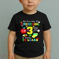 My First Day Of Preschool I Am 3 Years Old Ready To Learn Toddler T-Shirt thumb 2