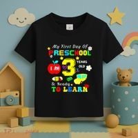 My First Day Of Preschool I Am 3 Years Old Ready To Learn Toddler T-Shirt thumb 3