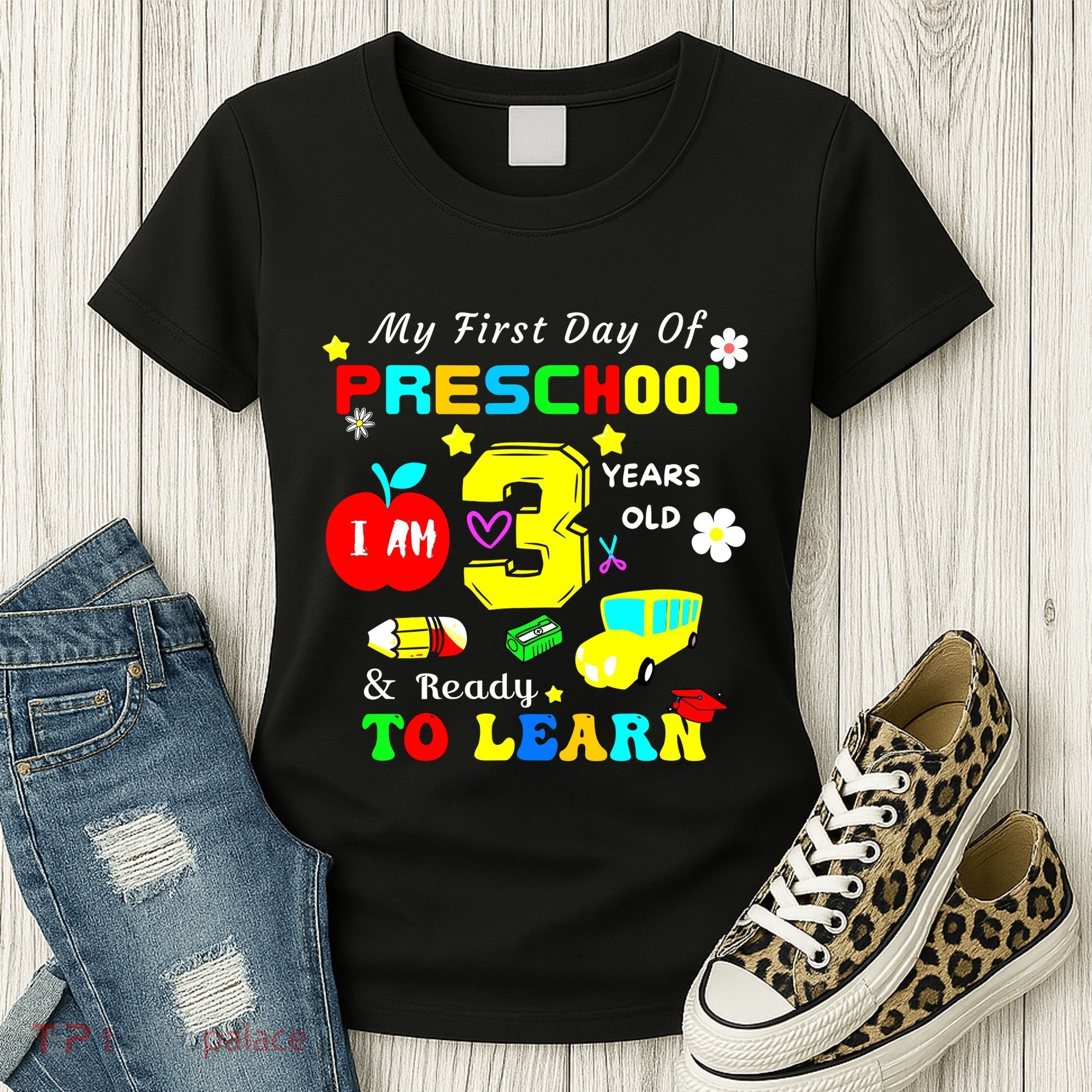 My First Day Of Preschool I Am 3 Years Old Ready To Learn Women's T-Shirt