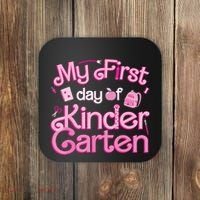 My First Day Of Kindergarten Back To School Girl Coaster thumb 0