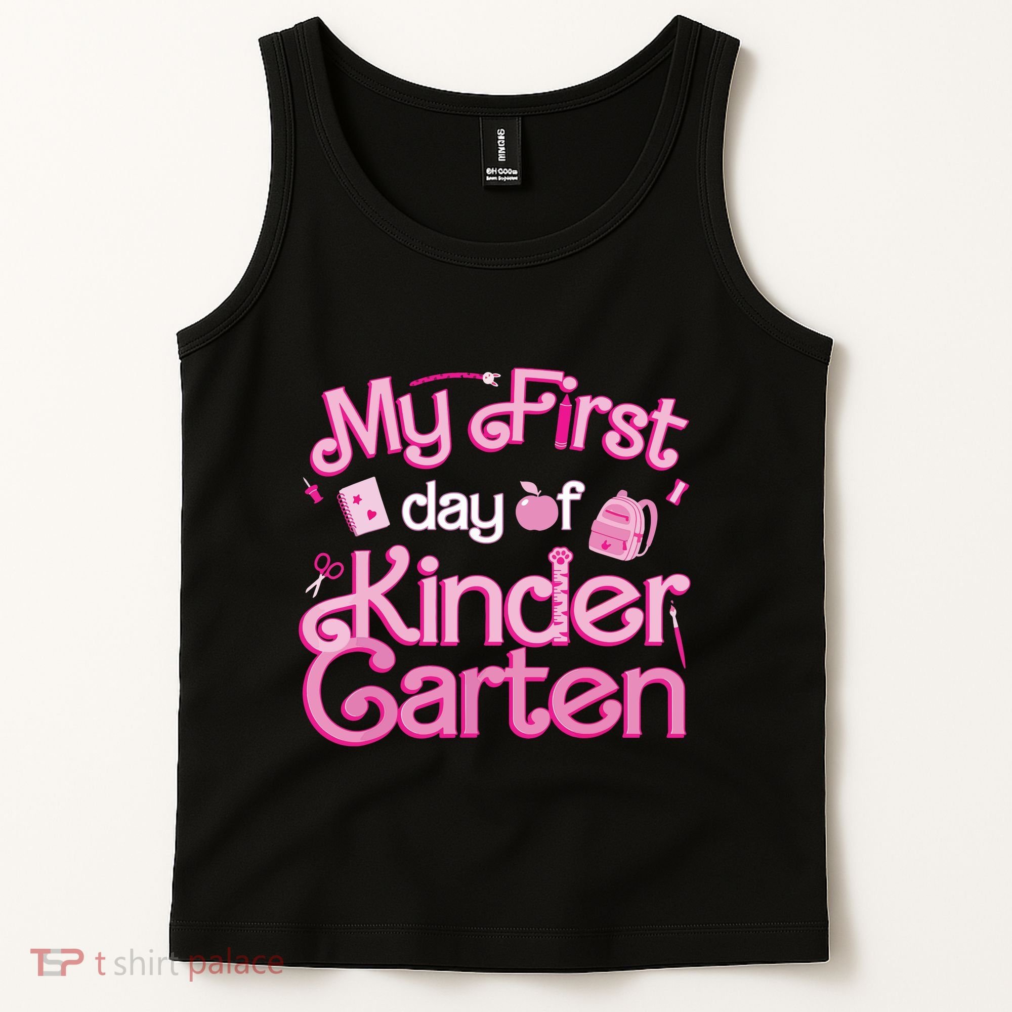 My First Day Of Kindergarten Back To School Girl Tank Top